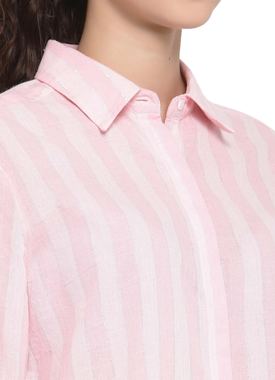 Esty Striped Long Shirt , , large image number 4
