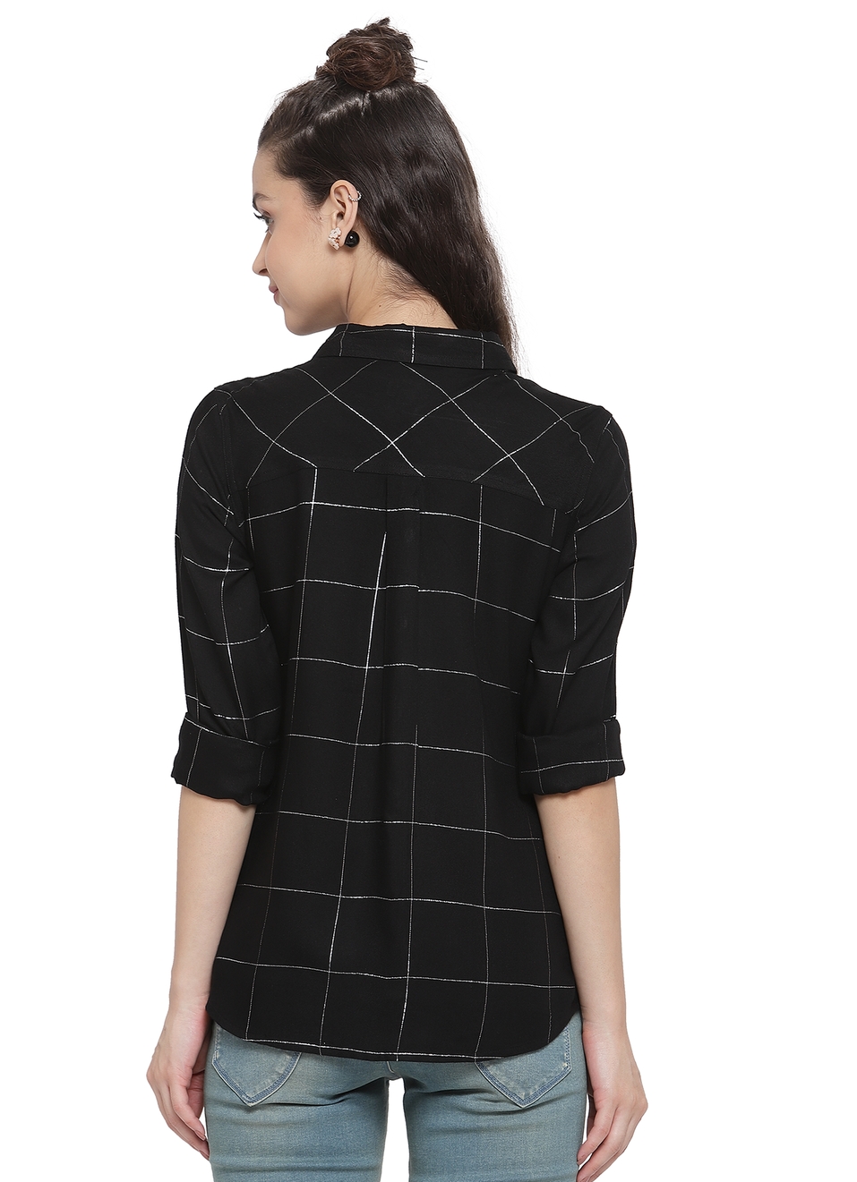 Jojen Lurex Checks Shirt, , large image number 1