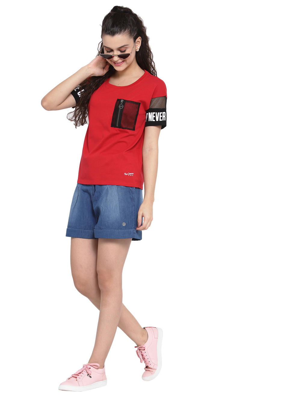 Dolores Mesh Detailed T Shirt, , large image number 5