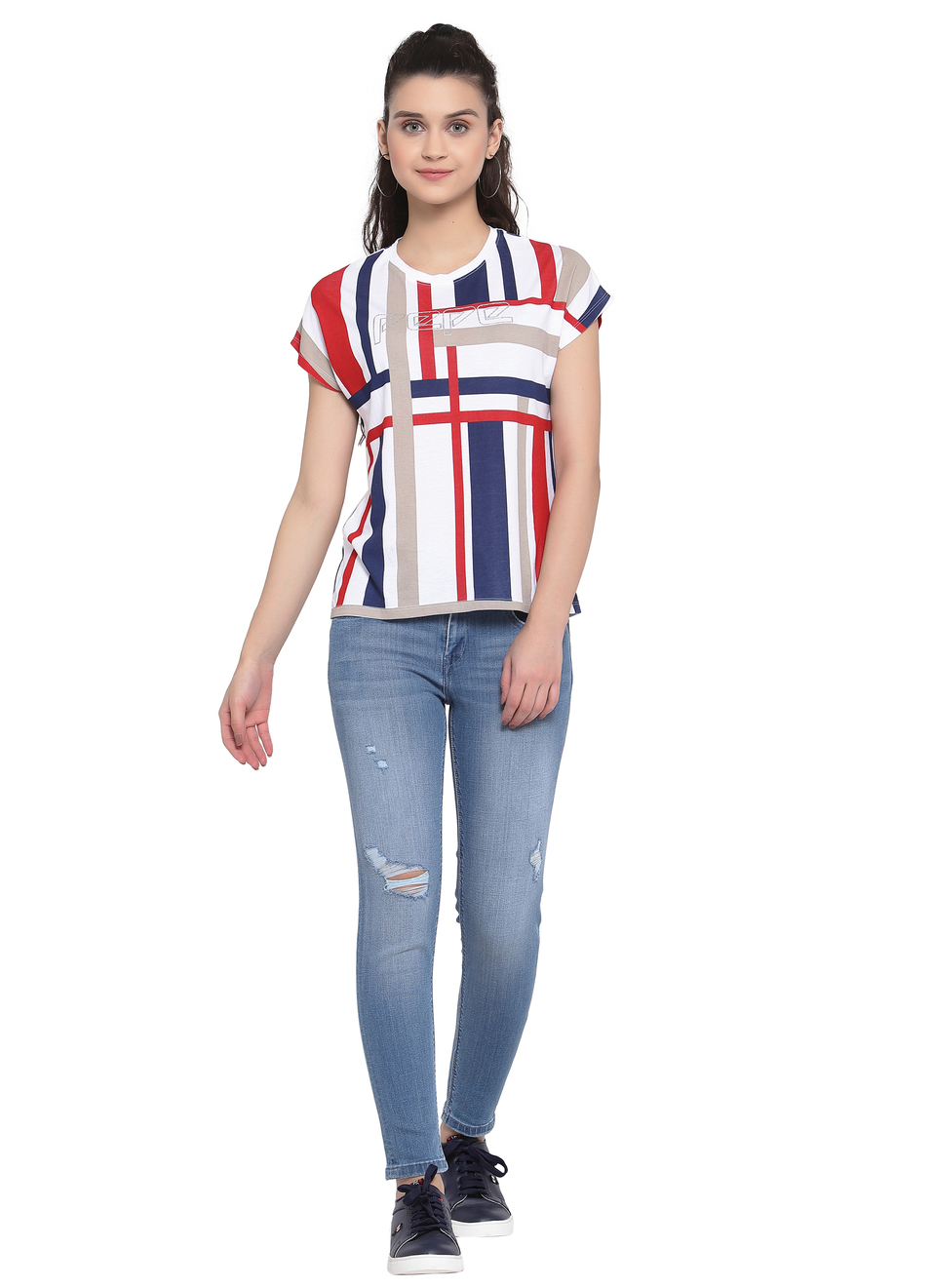 Eddyth Striper T Shirt , , large image number 3