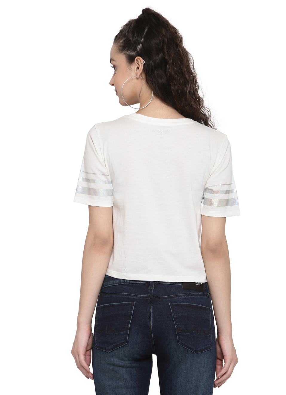 Ellison Striper Croped T Shirt, , large image number 1