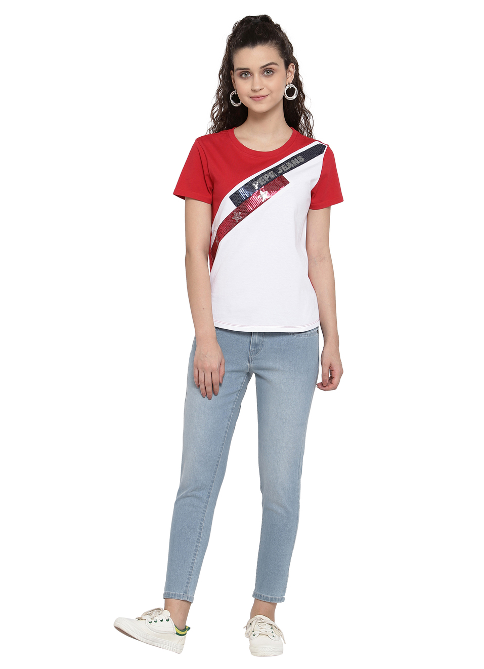 Felica Color Block Tshirt With Sequins, , large image number 3