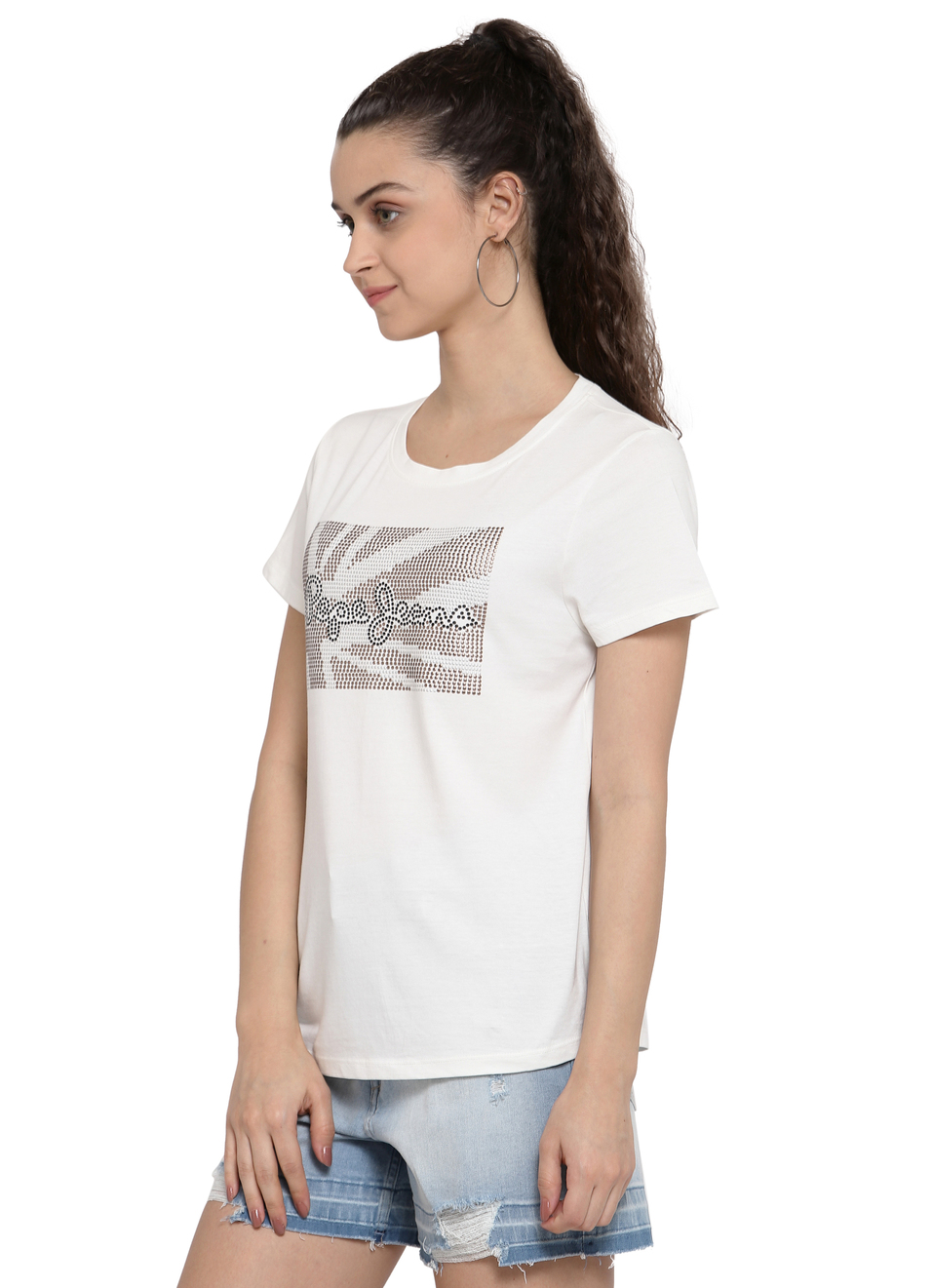 Bianca Union Jack Graphic T-Shirt With Studs, , large image number 2