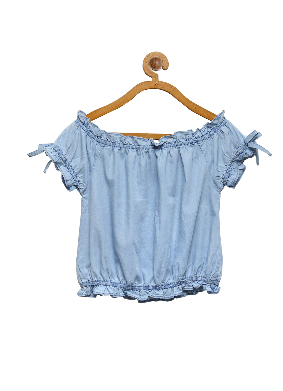 Kimberly  Denim Off Shoulder Top, , large image number 1