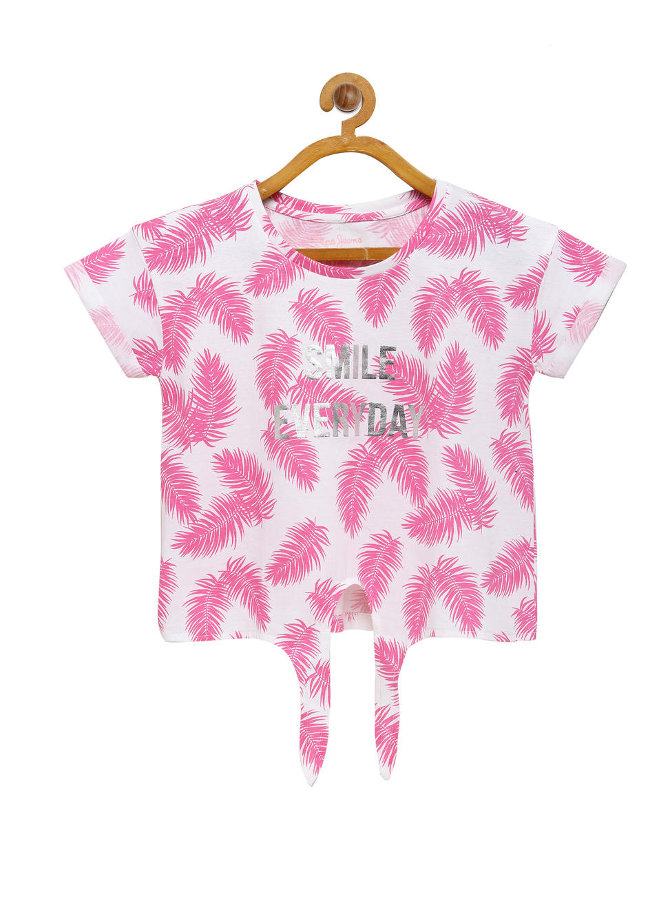 Kendal Printed Tie Up T-Shirt, , large image number 0