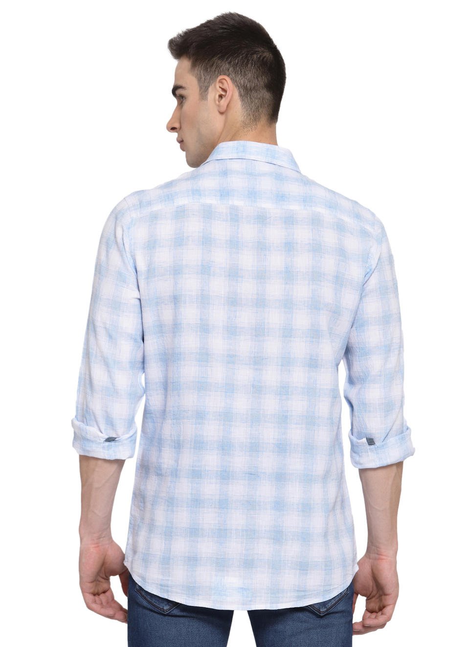 Trigger Cotton Linen Checks Shirt, , large image number 1