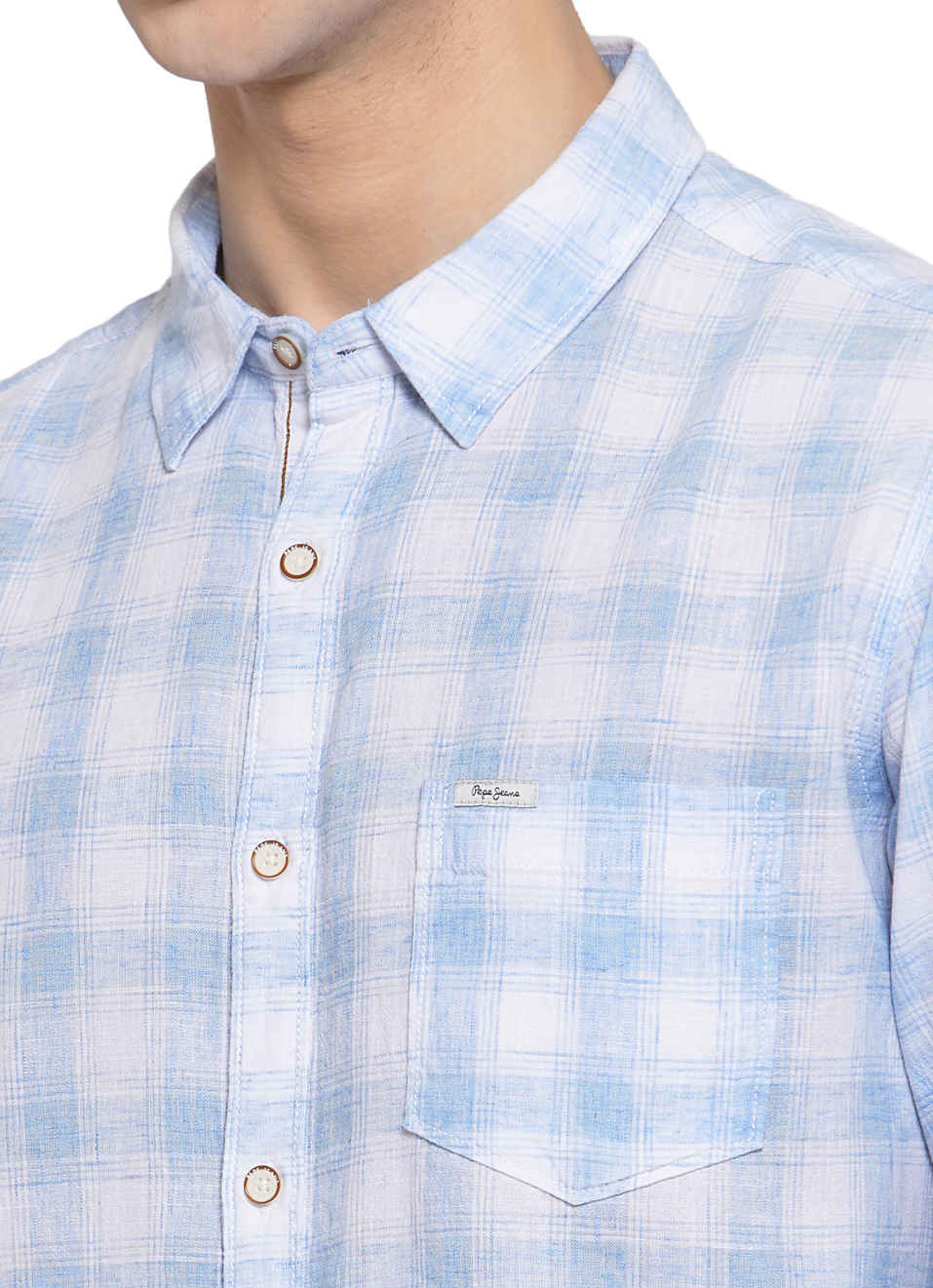 Trigger Cotton Linen Checks Shirt, , large image number 4