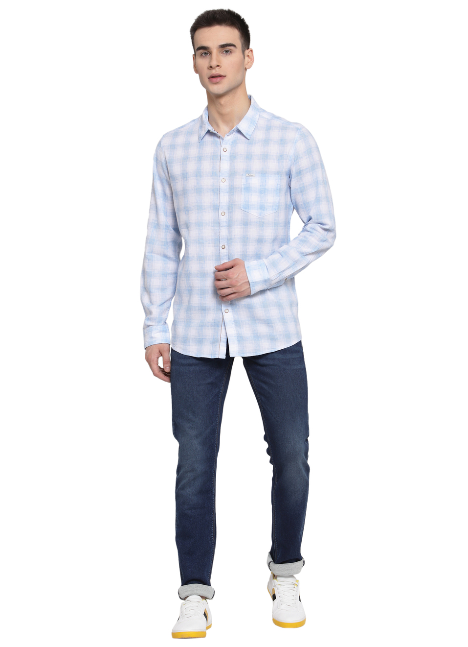 Trigger Cotton Linen Checks Shirt, , large image number 5