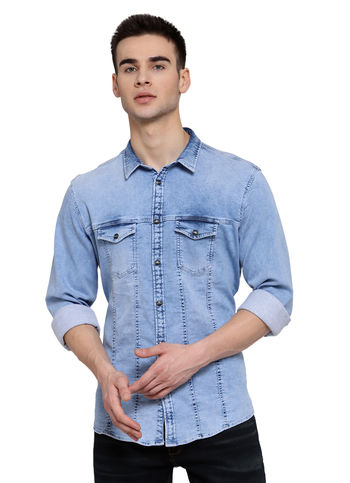 Turbo Knit Denim Shirt | Pepe Jeans London