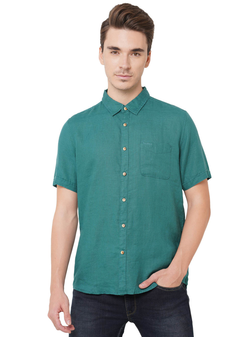 Spedo Ss 100% Linen Shirt, , large image number 0