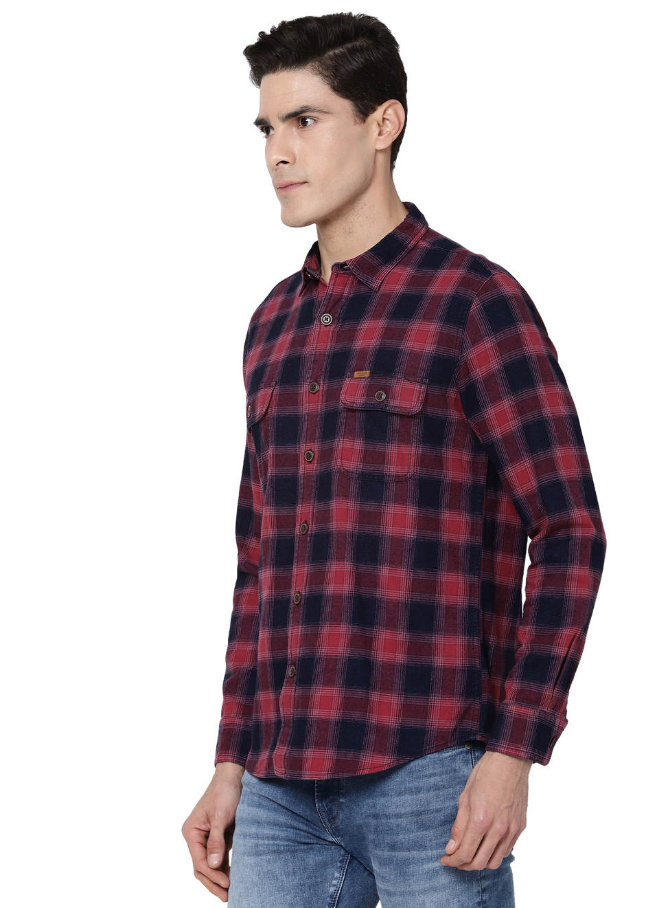 Tom Shiruku Indigo Check Shirt, , large image number 2