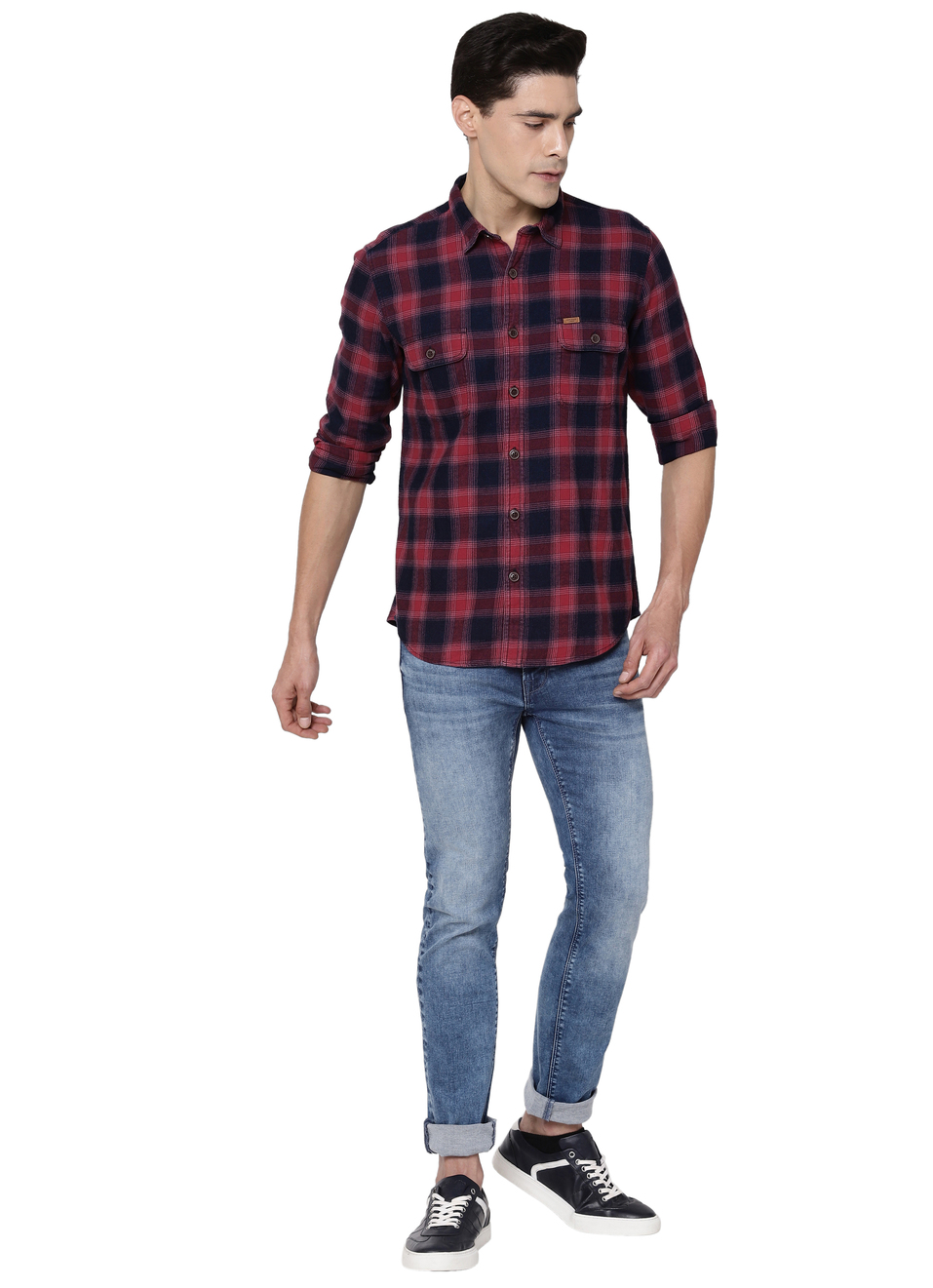 Tom Shiruku Indigo Check Shirt, , large image number 3