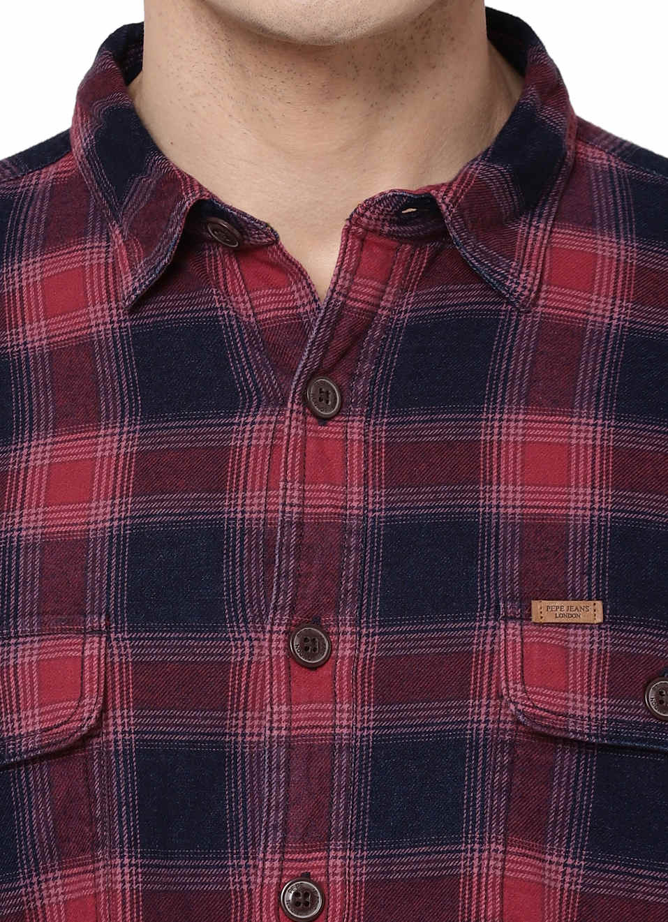 Tom Shiruku Indigo Check Shirt, , large image number 4
