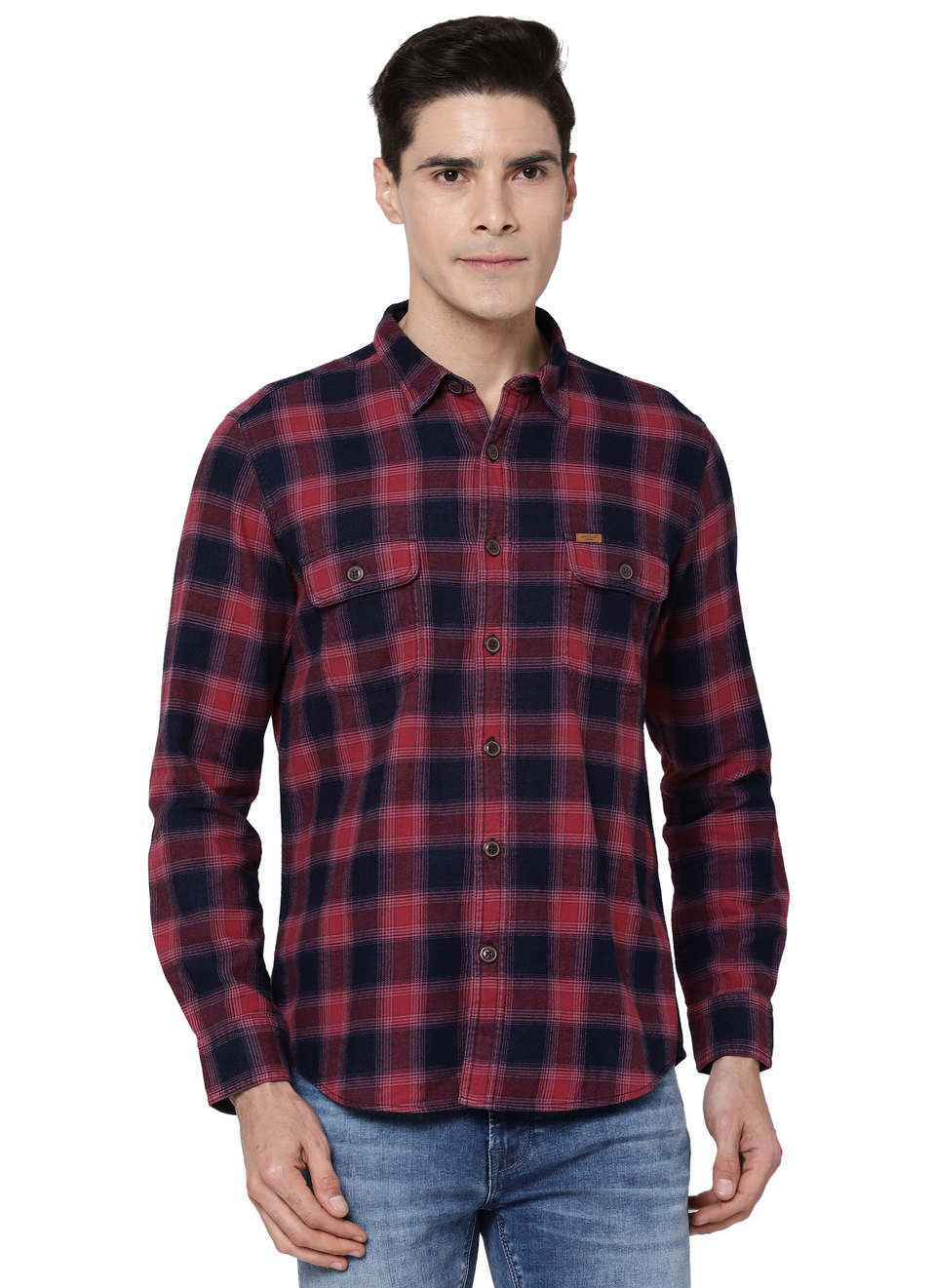 Tom Shiruku Indigo Check Shirt, , large image number 0