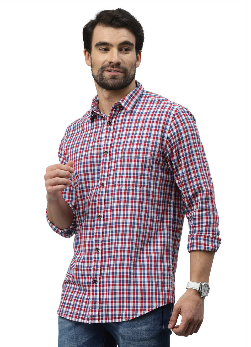 Zeeko Ss Mini Check Shirt, , large image number 2