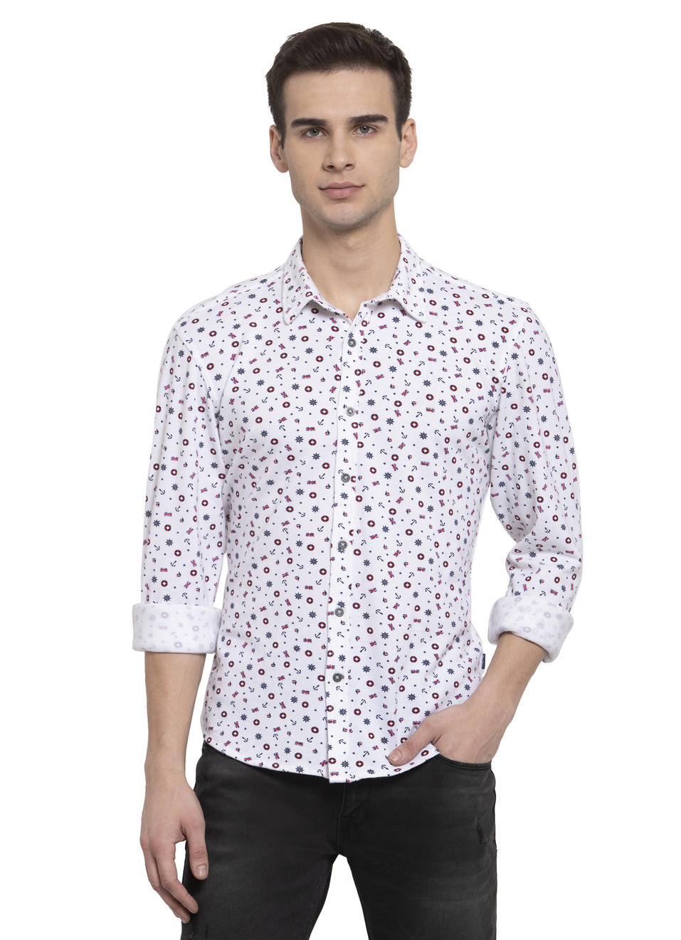 Mersh Printed Knit Shirt, , large image number 0