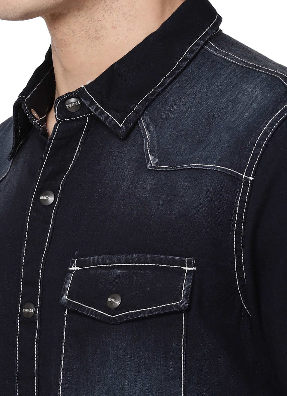 Miles Heritage Denim Shirt, , large image number 4