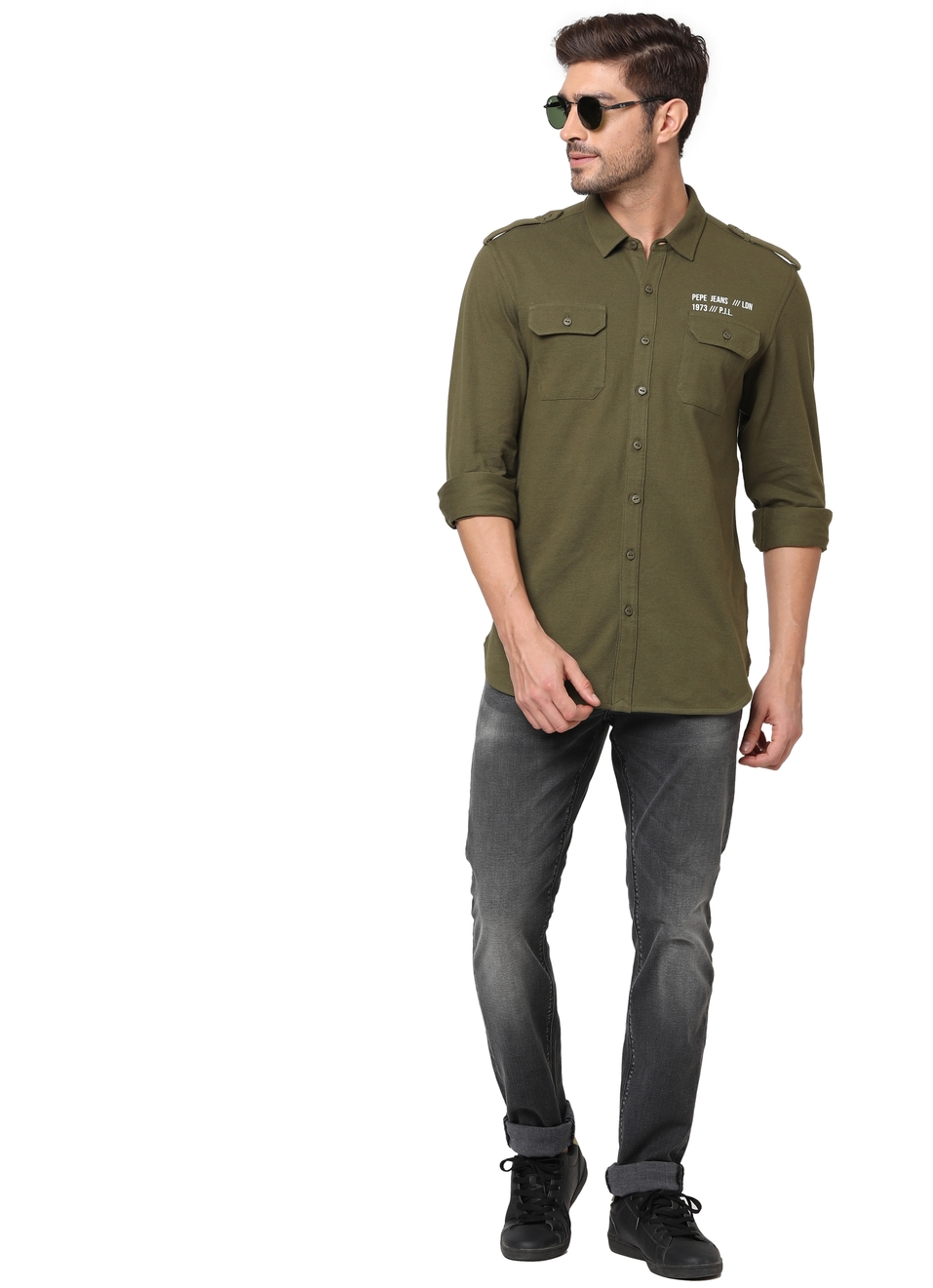 Pablo Solid Knit Double Pocket Shirt, , large image number 3