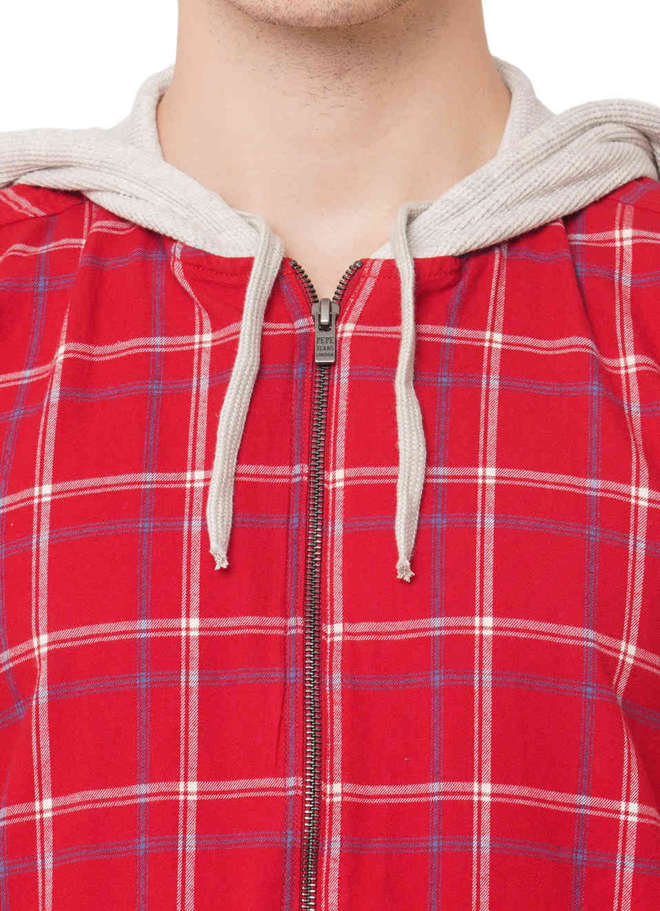 Petten Shiruku Hoodie Melange Check Shirt, , large image number 4