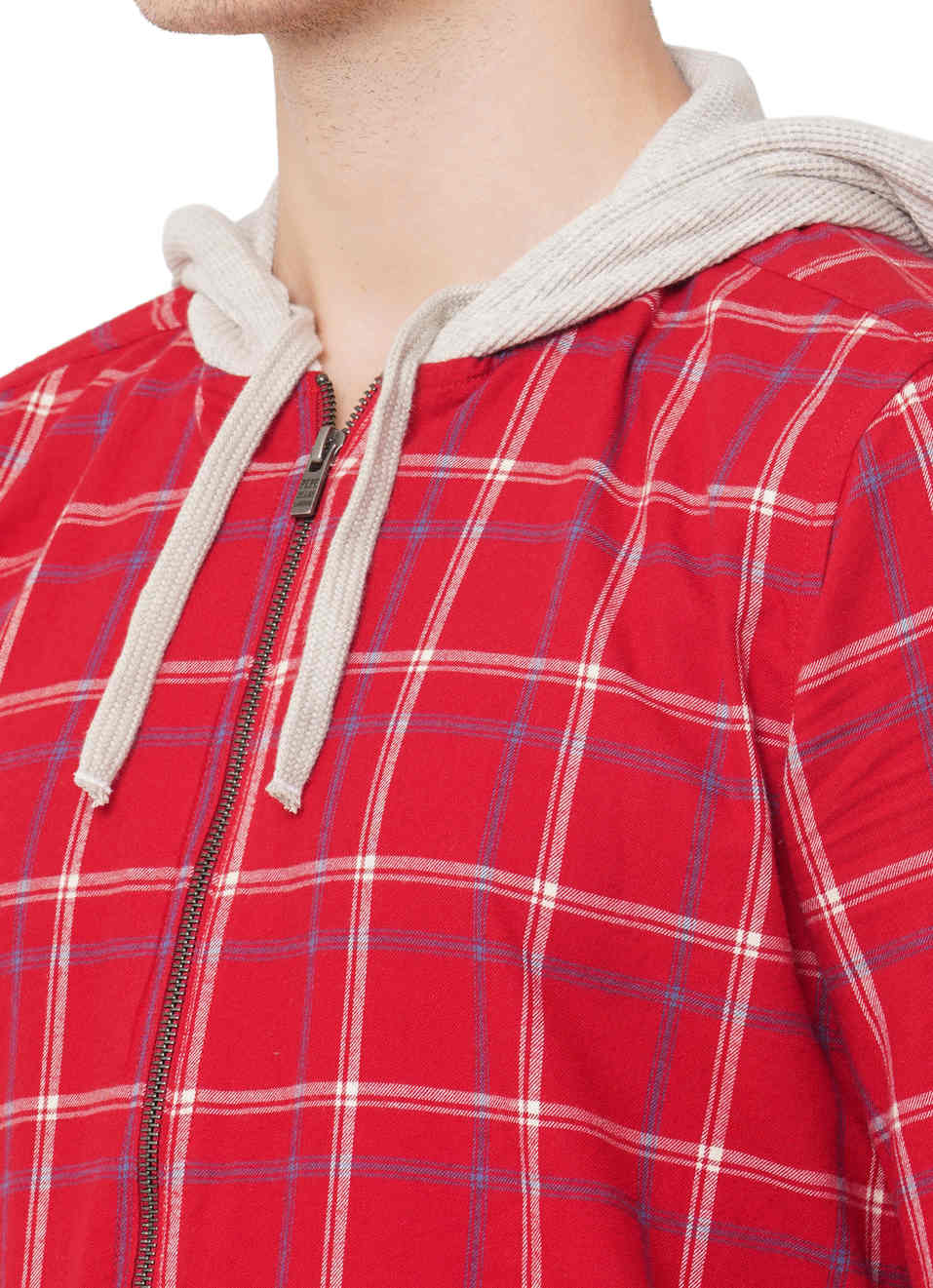 Petten Shiruku Hoodie Melange Check Shirt, , large image number 5