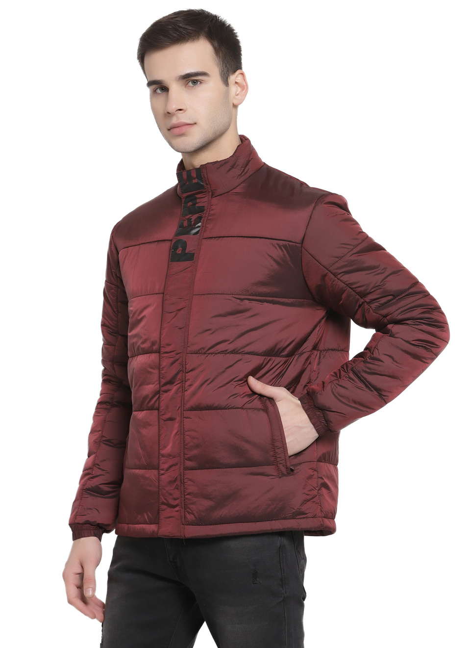 Smasher Ls Solid Shiny Wadded Jacket, , large image number 1