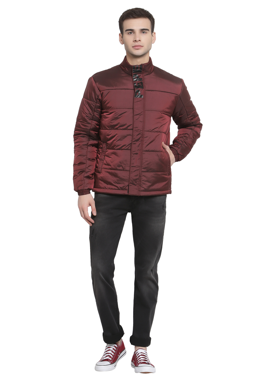 Smasher Ls Solid Shiny Wadded Jacket, , large image number 4