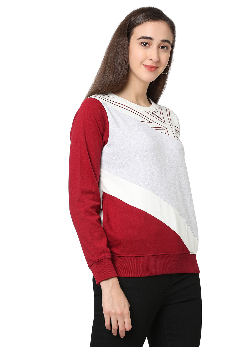 Eliza Ls Color Block Sweatshirt, , large image number 6