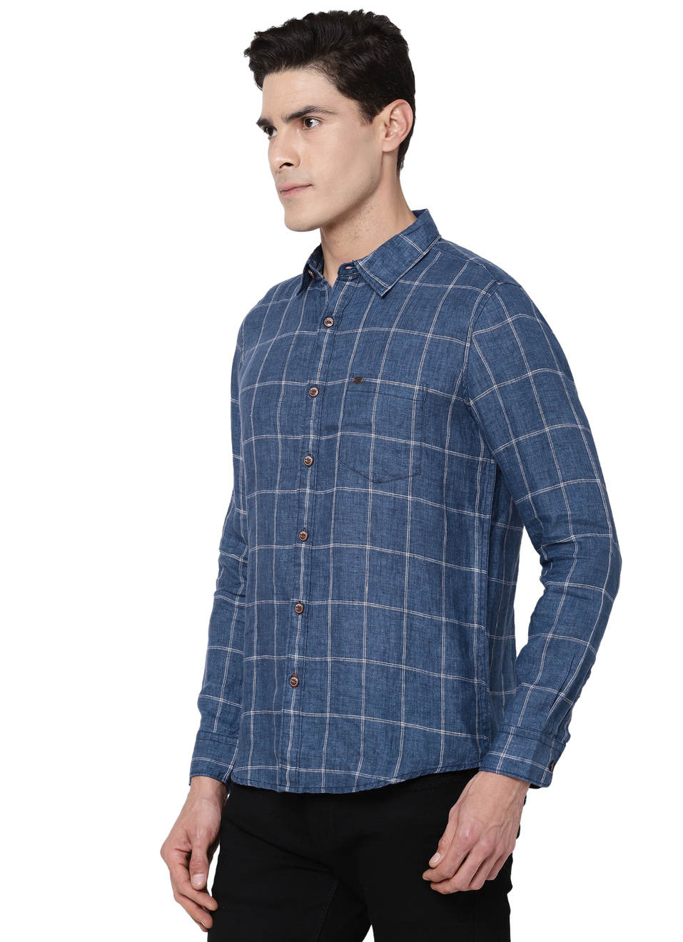Edgar Heritage Linen Check Shirt, , large image number 2