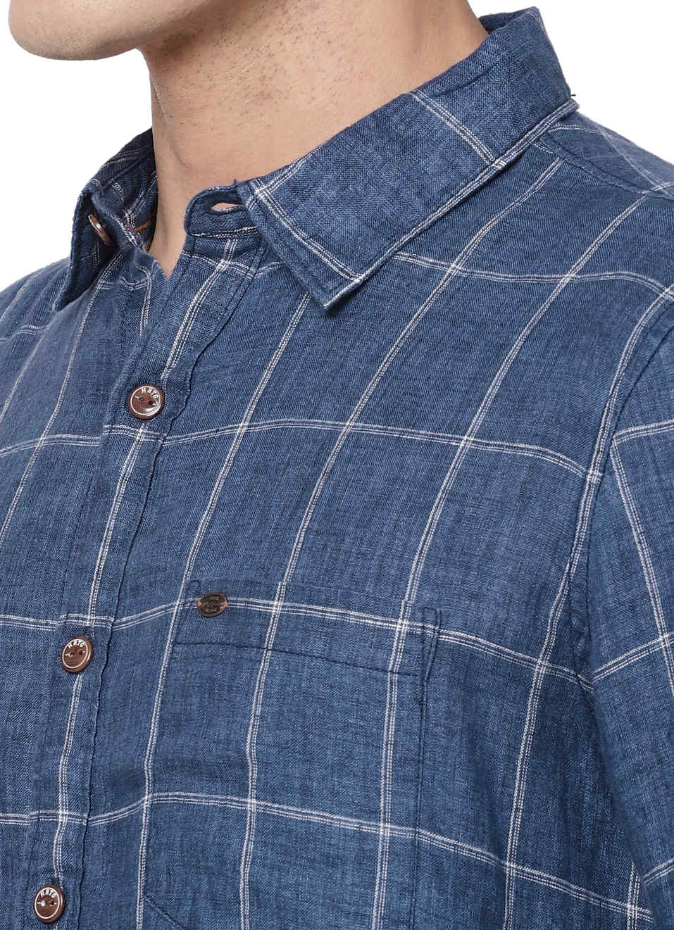 Edgar Heritage Linen Check Shirt, , large image number 5