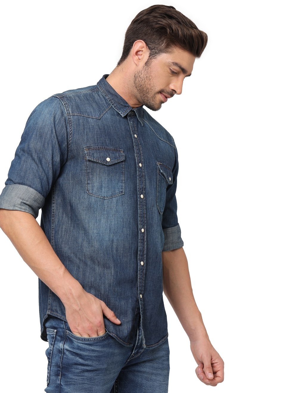 Hank Denim Shirt, , large image number 6