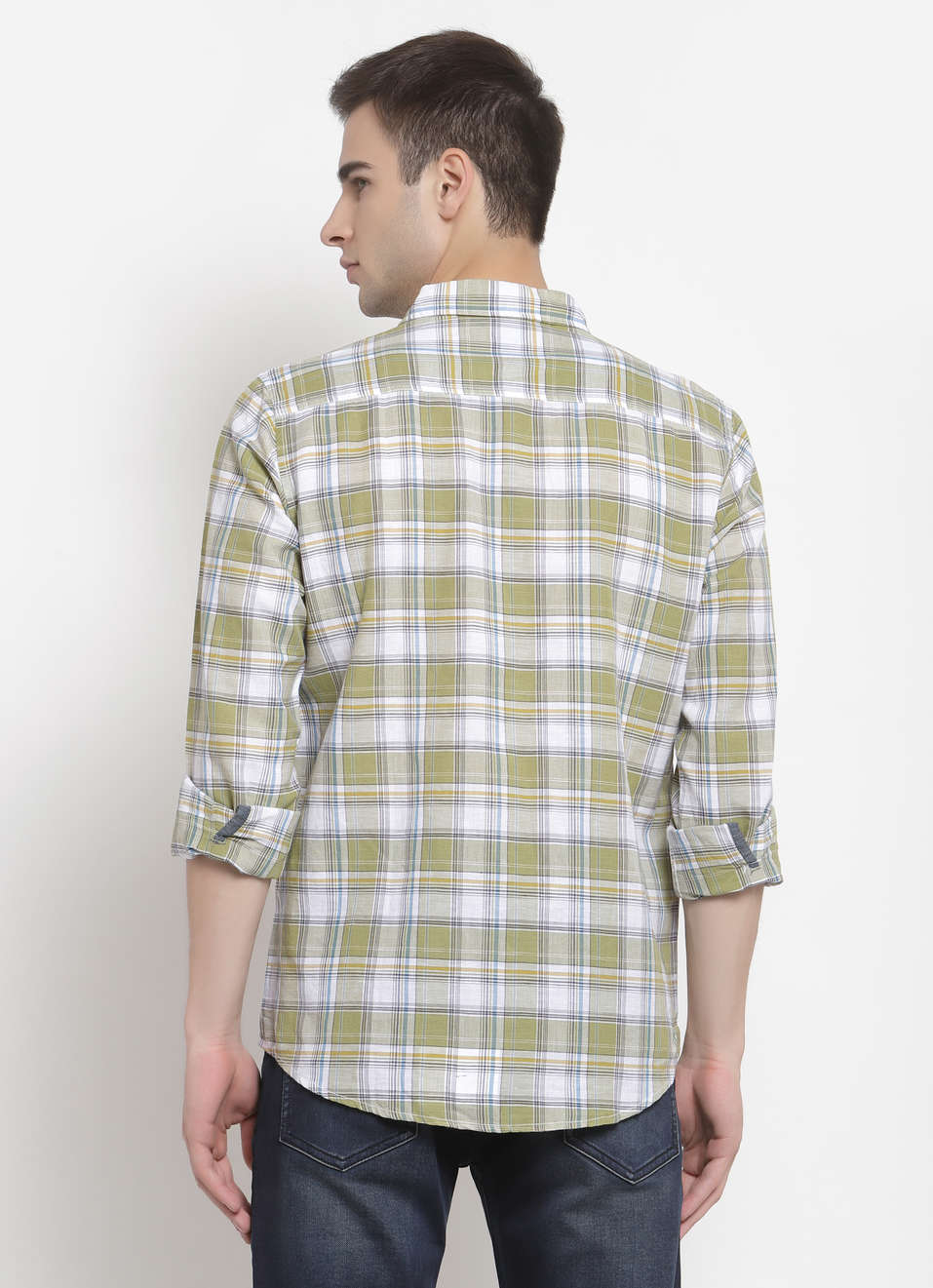 Jason Cotton Linen Check Shirt, , large image number 1