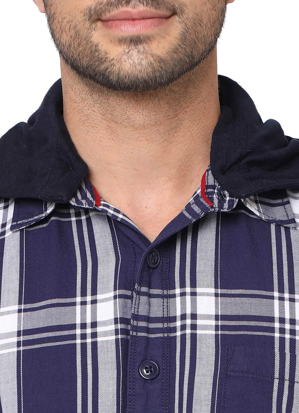 Joe Hoodie Twill Check Shirt, , large image number 4
