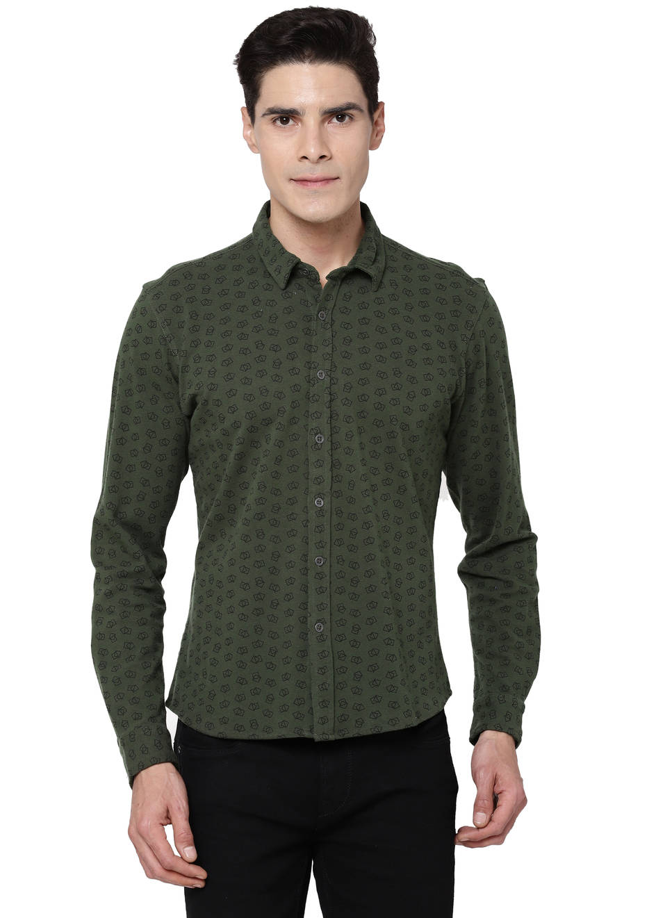 Corrado Minimal Printed Knit Shirt, , large image number 0