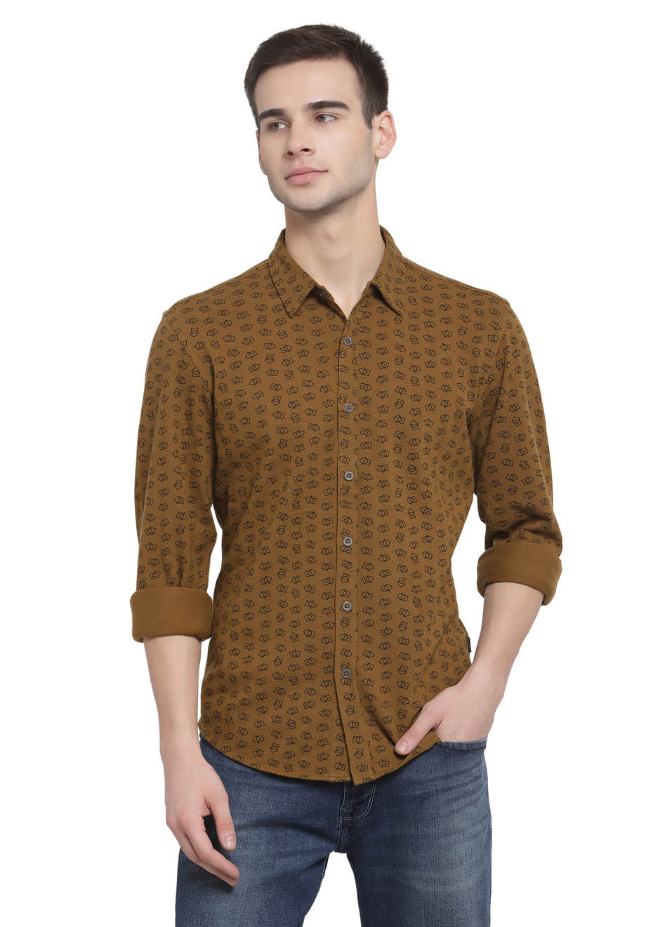 Corrado Minimal Printed Knit Shirt, , large image number 0