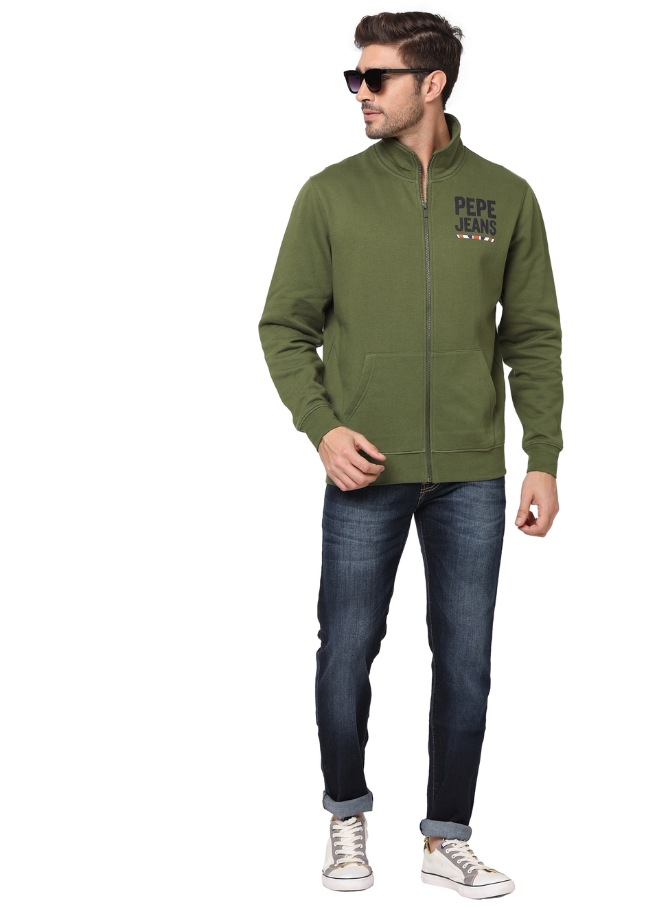 Eskander Ls Graphic Printed Zip Through Sweatshirt, , large image number 3