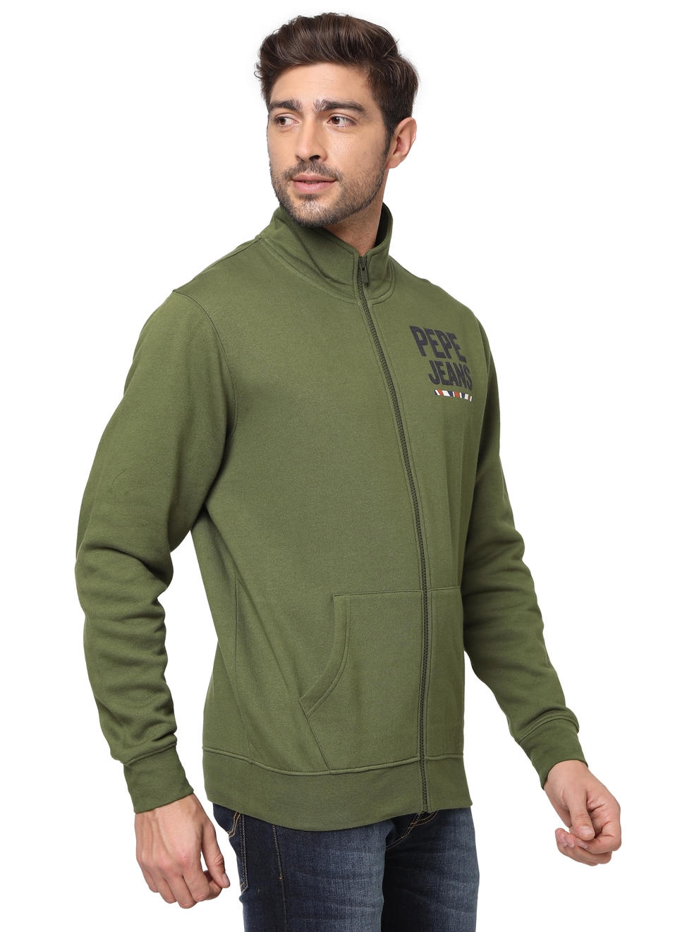 Eskander Ls Graphic Printed Zip Through Sweatshirt, , large image number 6