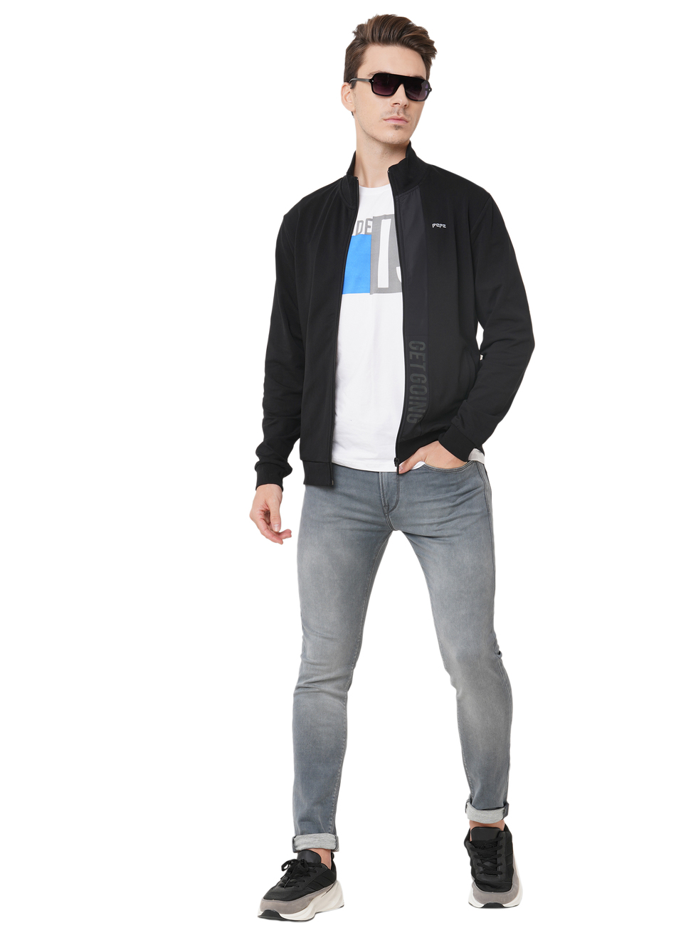 James Ls Front Zipper Cut N Sew Sweatshirt, , large image number 3