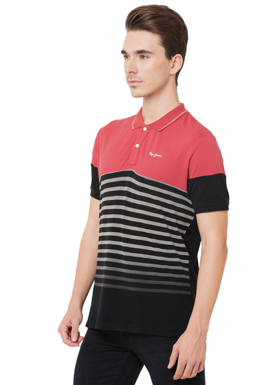 Tabby Ss Striper Polo, , large image number 2