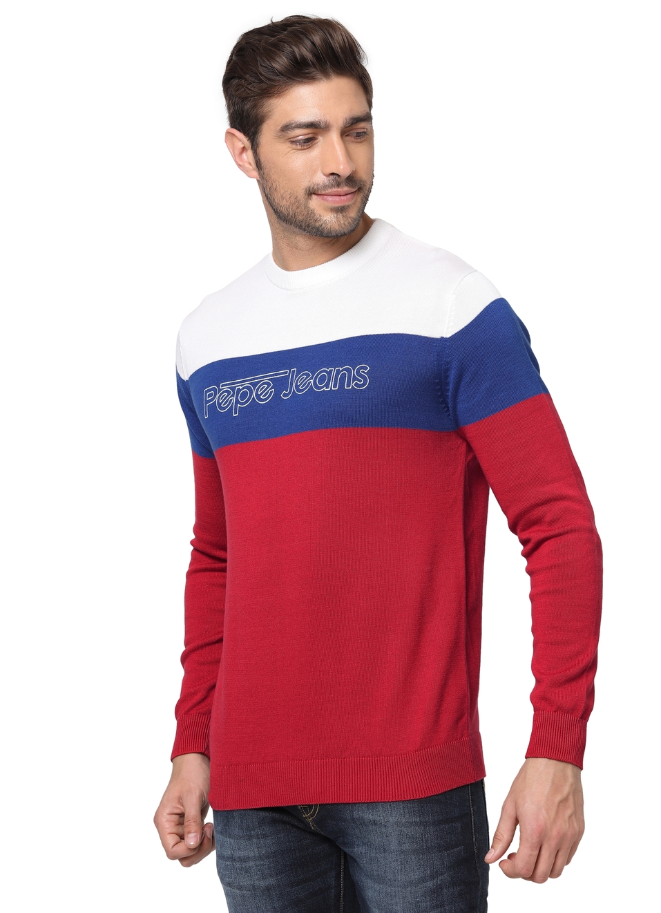 Hanok Ls Colour Block Sweater, , large image number 2