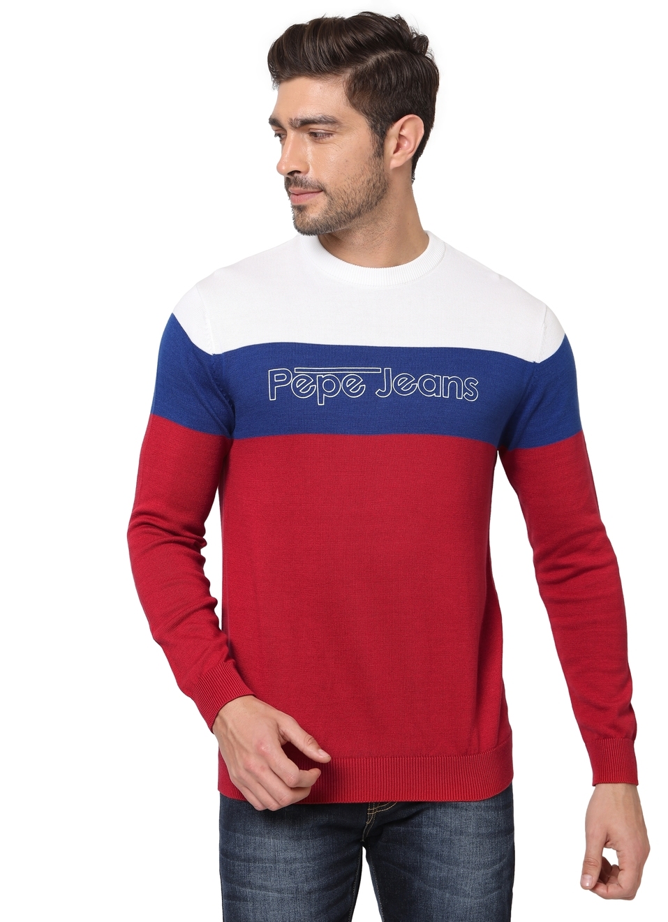 Hanok Ls Colour Block Sweater, , large image number 0