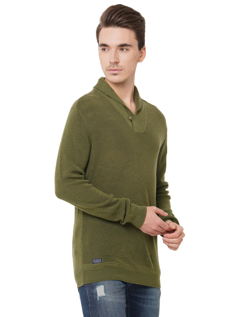 Icon Ls Solid Collared Sweater, , large image number 6