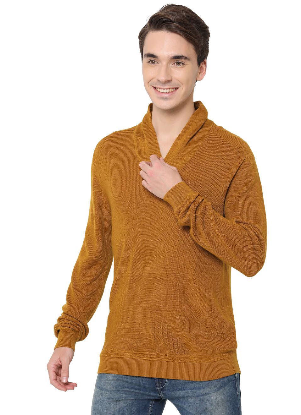 Icon Ls Solid Collared Sweater, , large image number 2