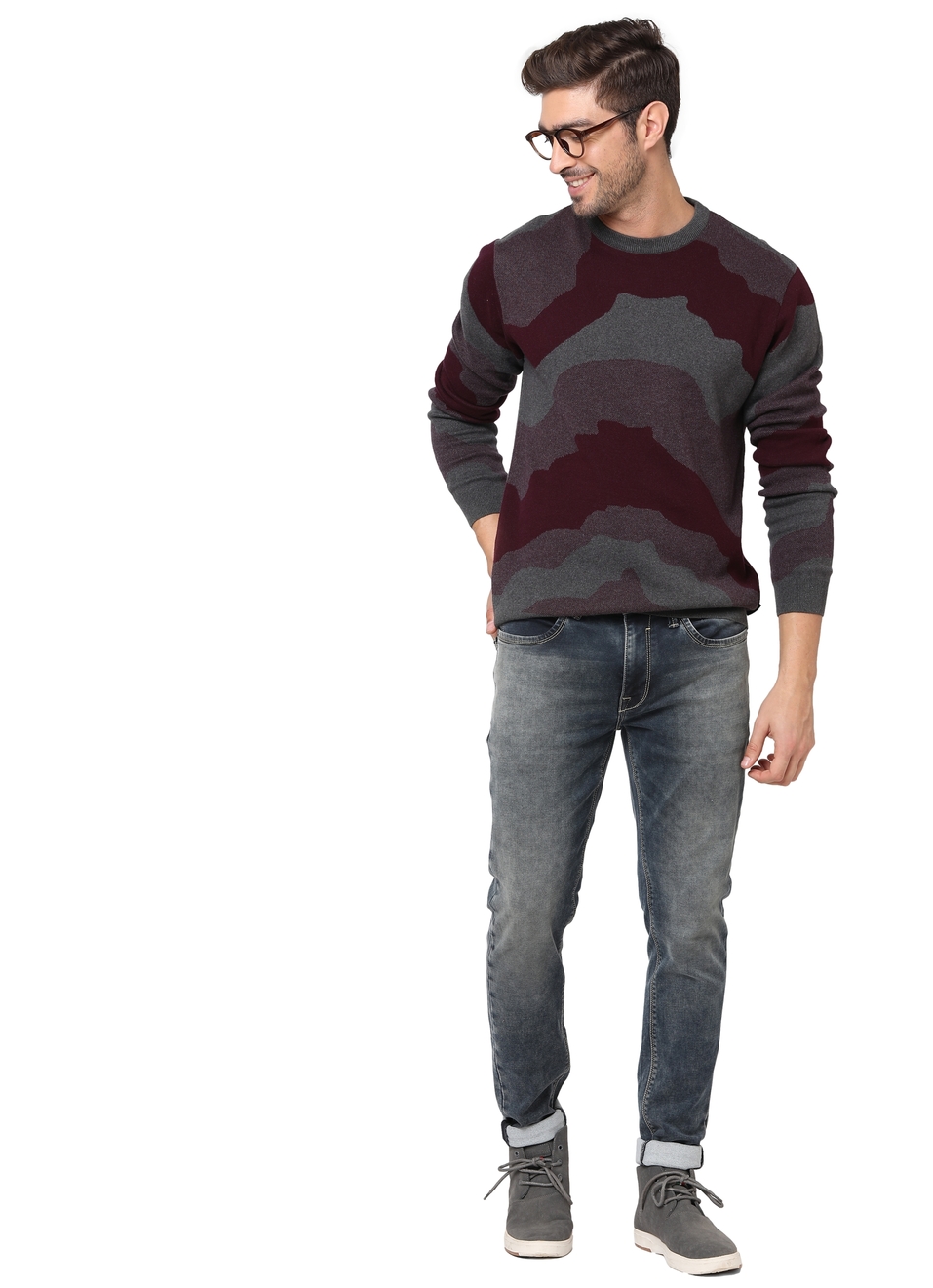 Mars Ls Jaquard Camo Sweater, , large image number 3