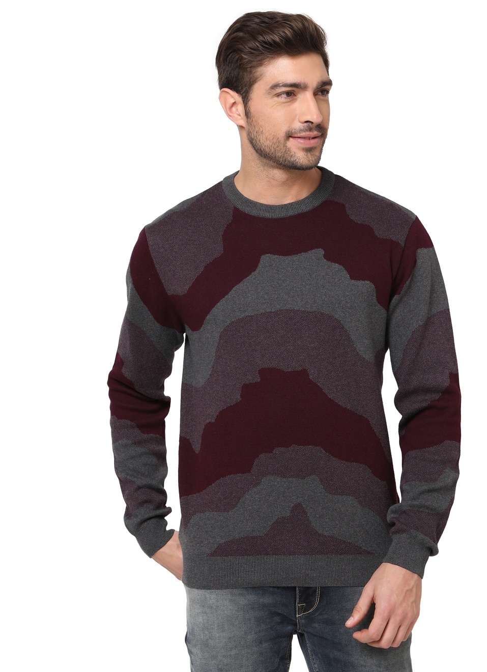 Mars Ls Jaquard Camo Sweater, , large image number 0