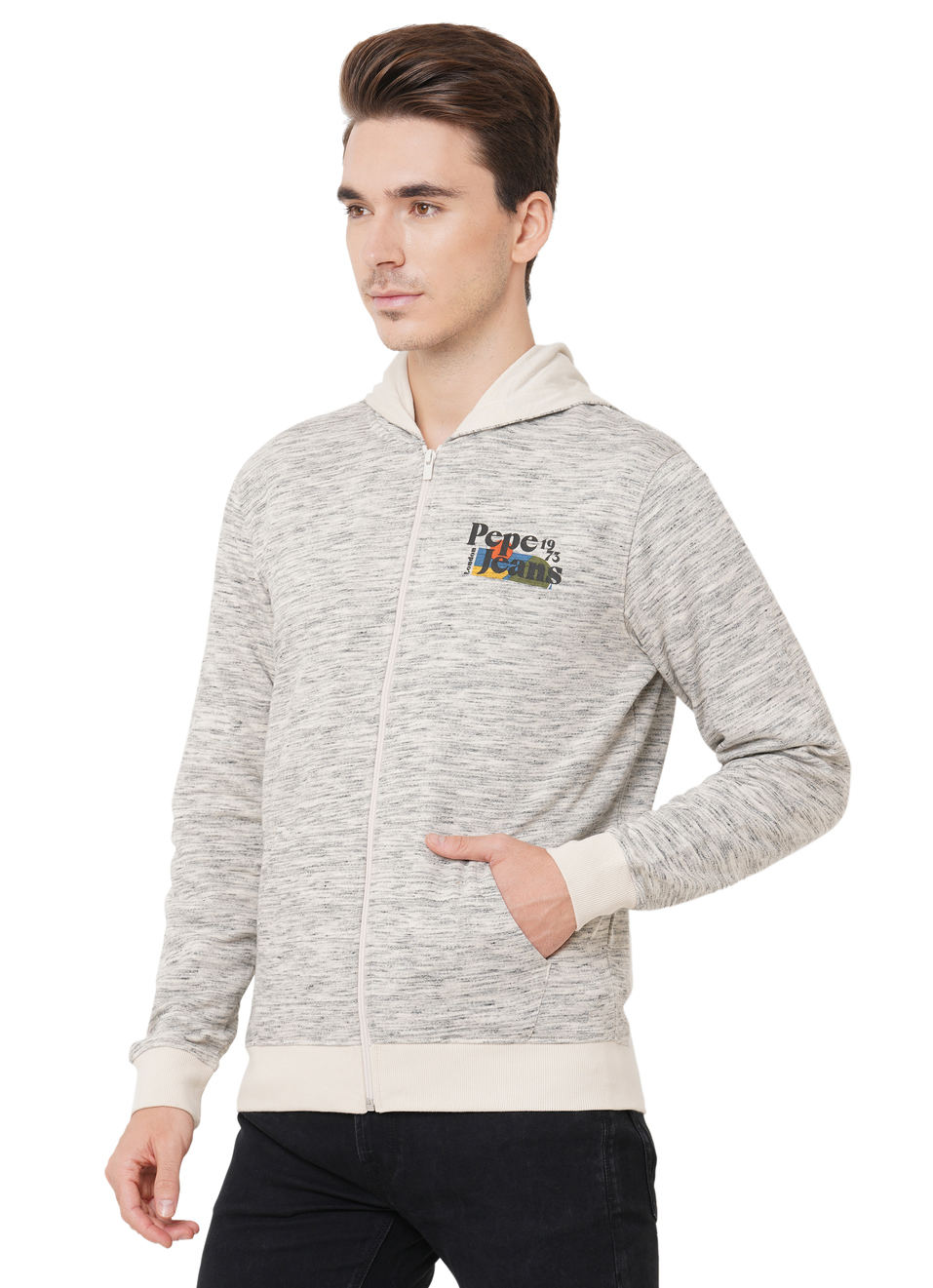 Nestor Ls Graphic Printed Zip Through Hoodie Sweatshirt, , large image number 2