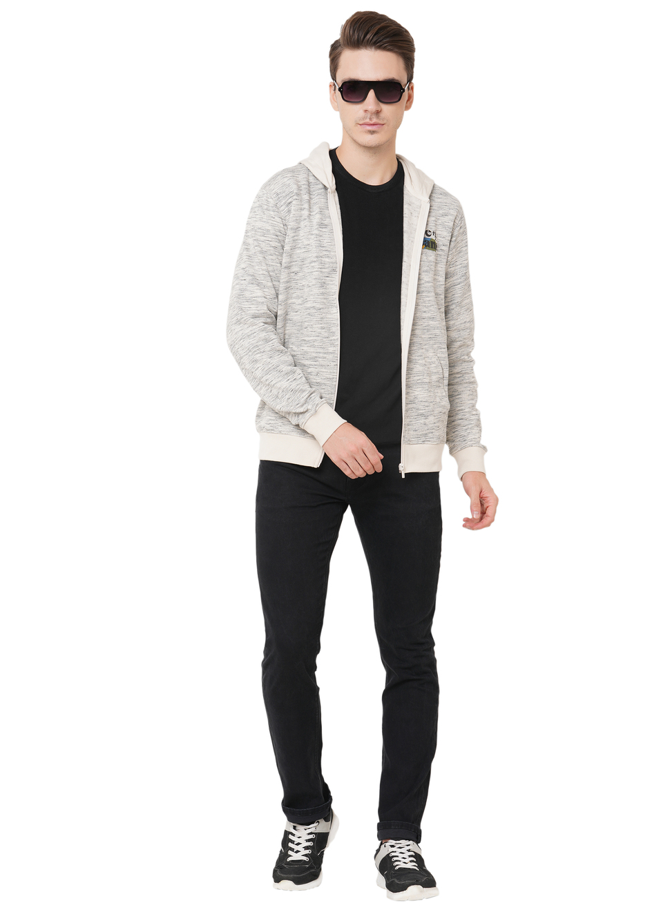 Nestor Ls Graphic Printed Zip Through Hoodie Sweatshirt, , large image number 3