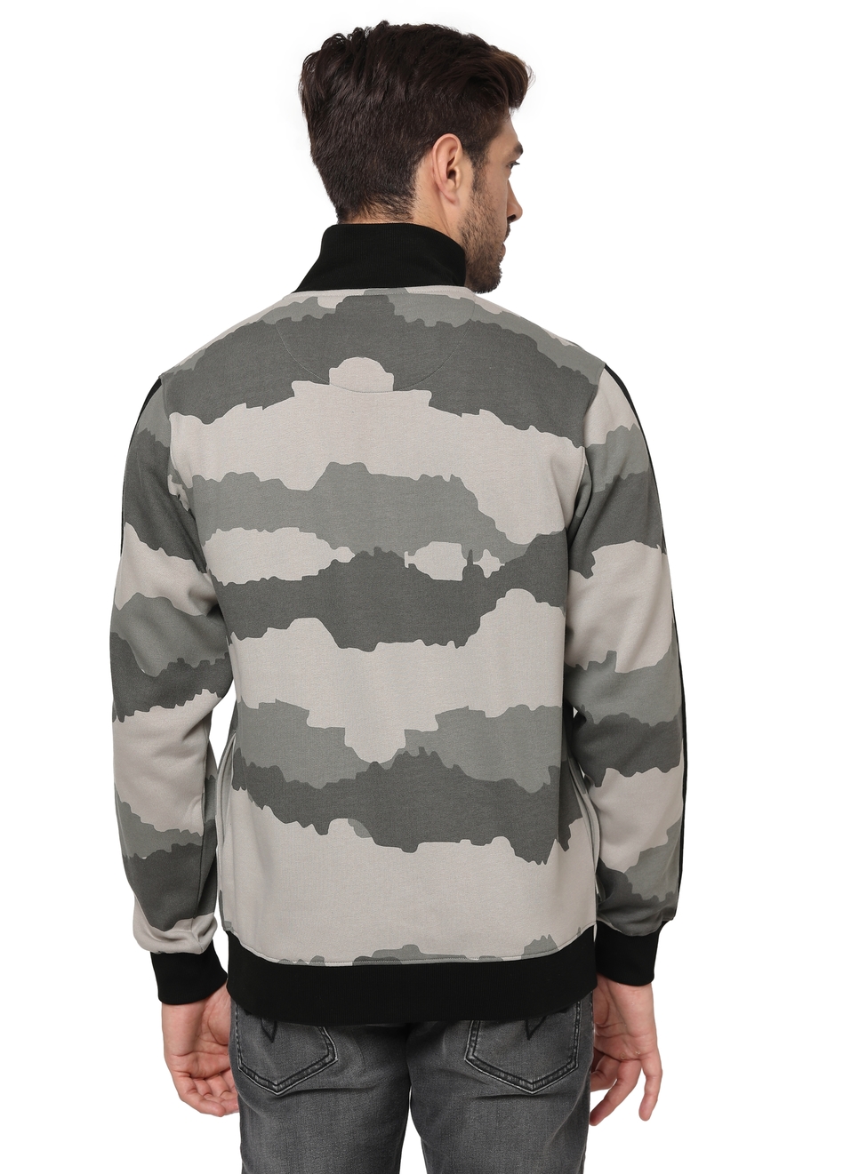 Sabino Ls All Over Printed Zip Through Sweat Shirt, , large image number 1