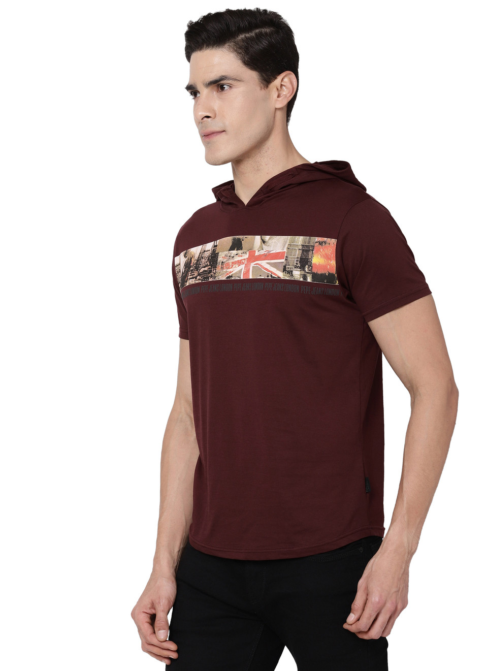 Warwick Ss Graphic Printed Hoodie T-Shirt, , large image number 2