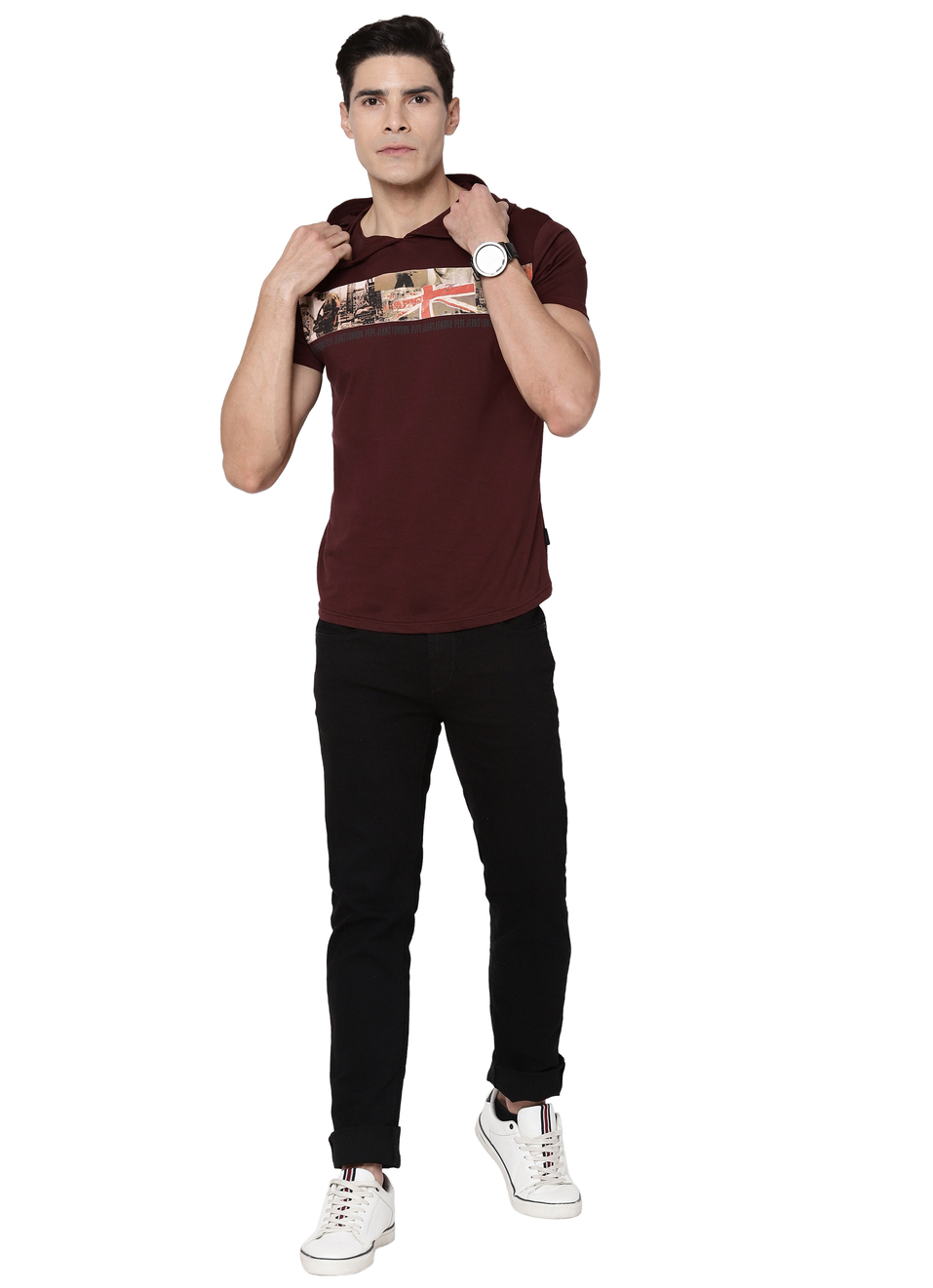 Warwick Ss Graphic Printed Hoodie T-Shirt, , large image number 3