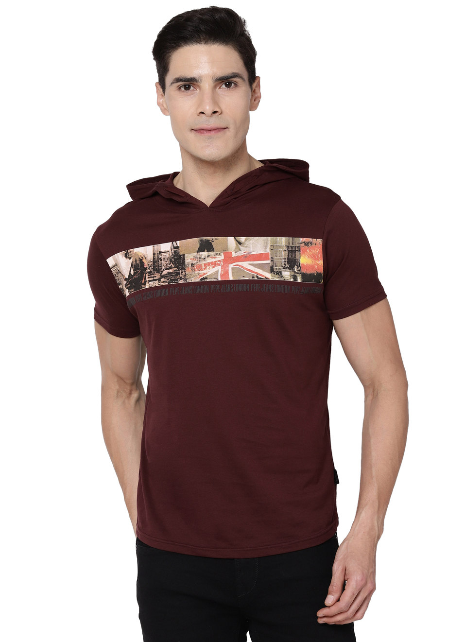 Warwick Ss Graphic Printed Hoodie T-Shirt, , large image number 0